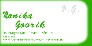 monika govrik business card